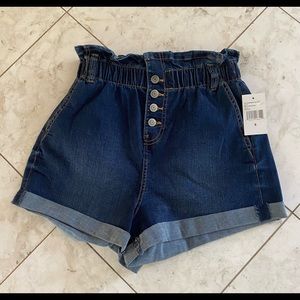 Paper Bag Jean Shorts NWT